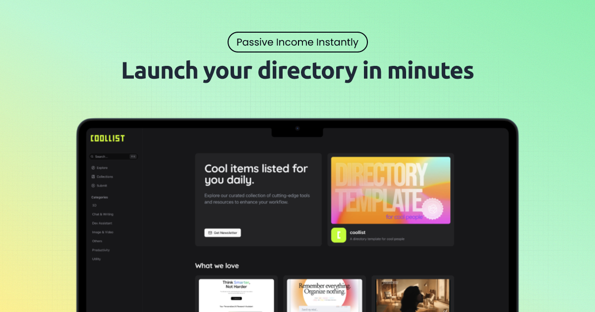 CoolList product screenshot