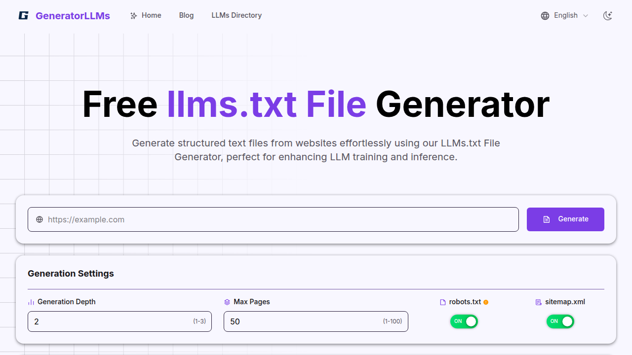 LLMs.txt File Generator - Product Image