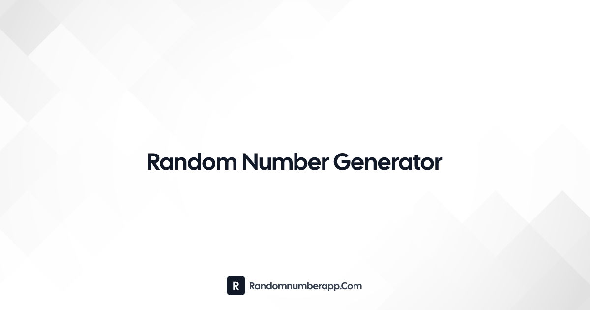 Random Number App - Product Image