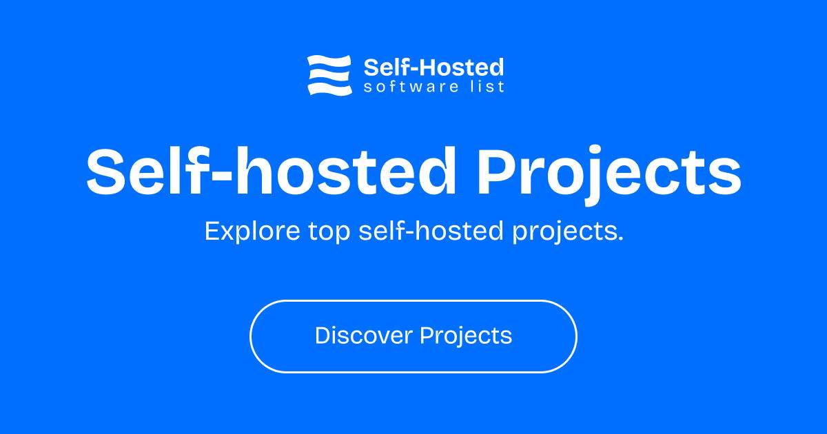 Self-Hosted Software List - Product Image