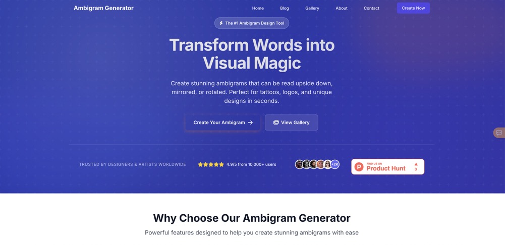 Ambigram Generator - Product Image