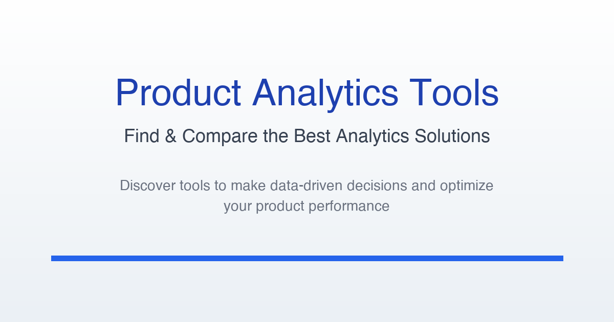 Product Analytics Tools Directory - Product Image