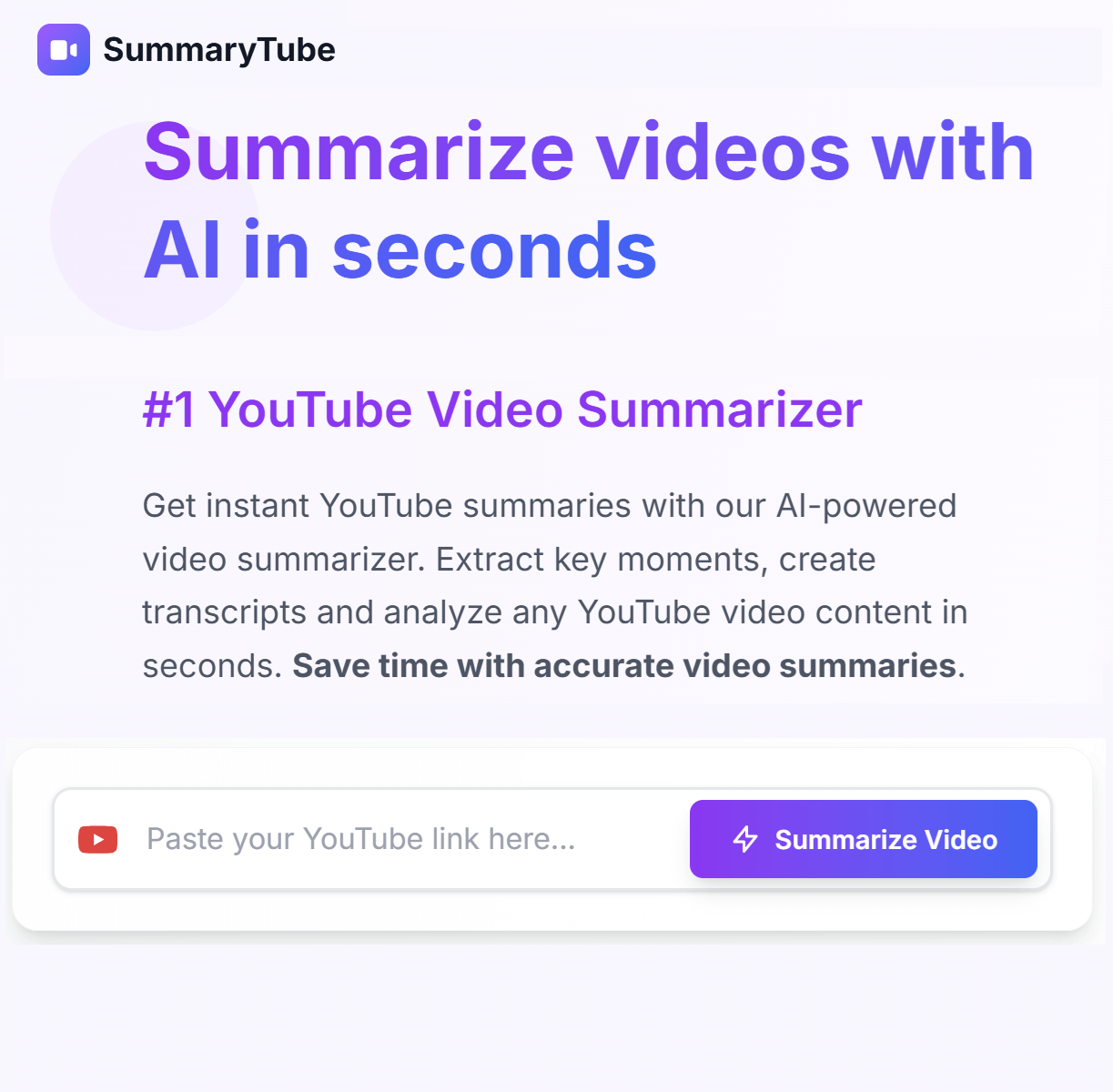 SummaryTube - Product Image