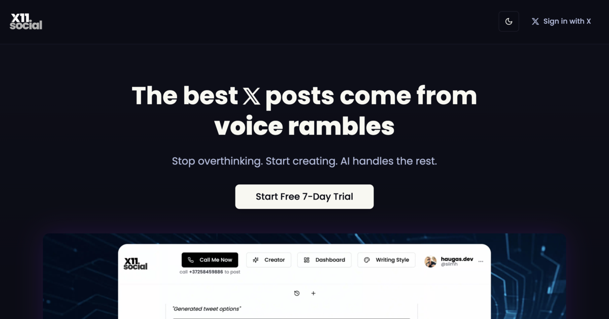 X11.social - Product Image