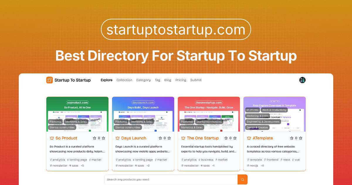 Startup To Startup - Product Image