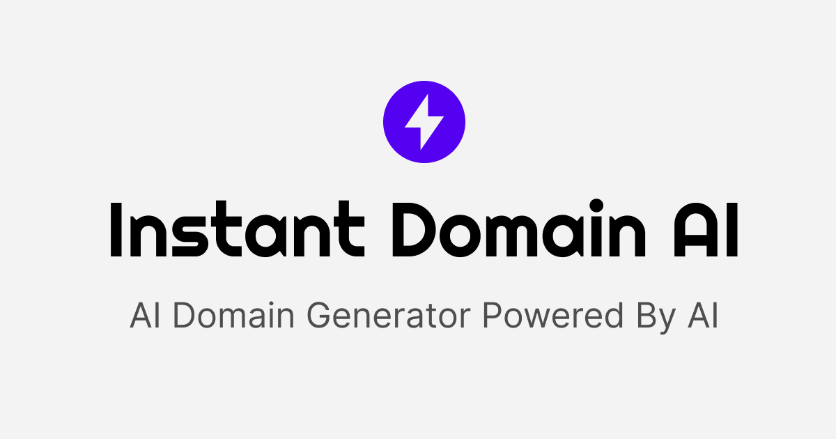Instant Domain AI - Product Image