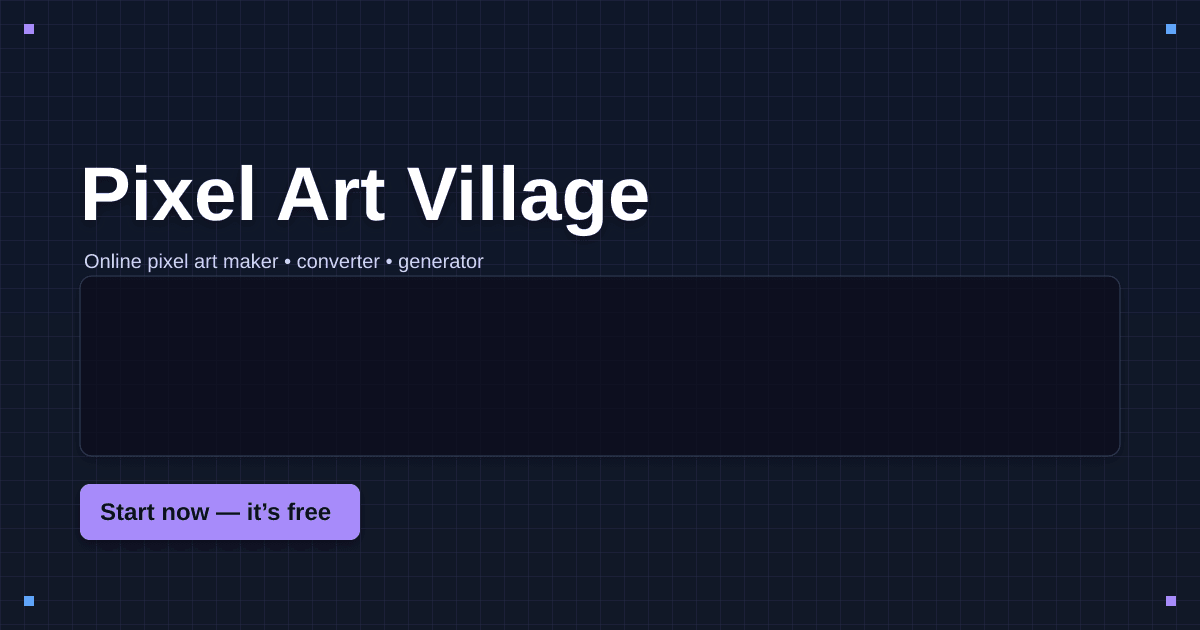 Pixel Art Village - Product Image