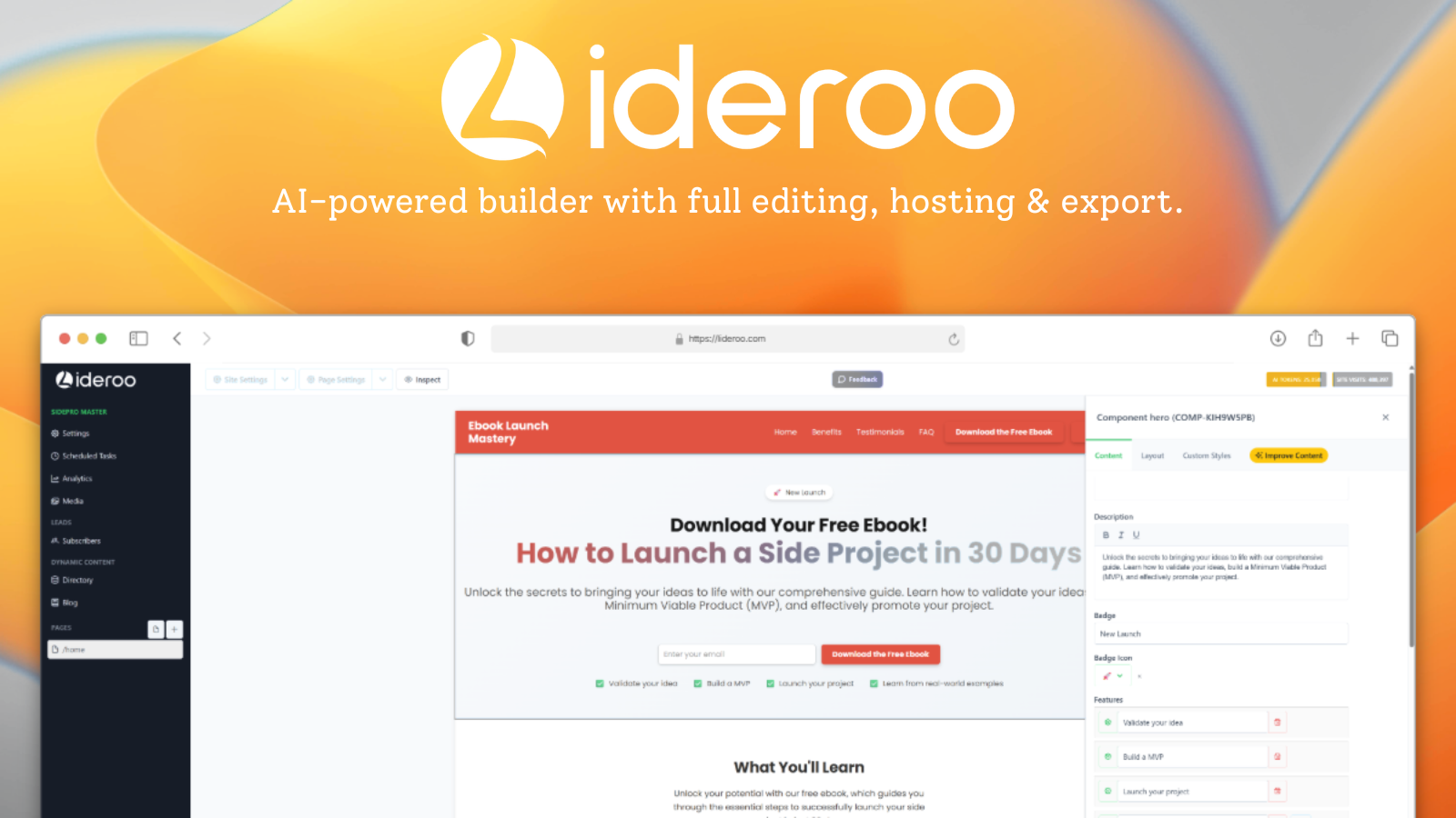 Lideroo product screenshot