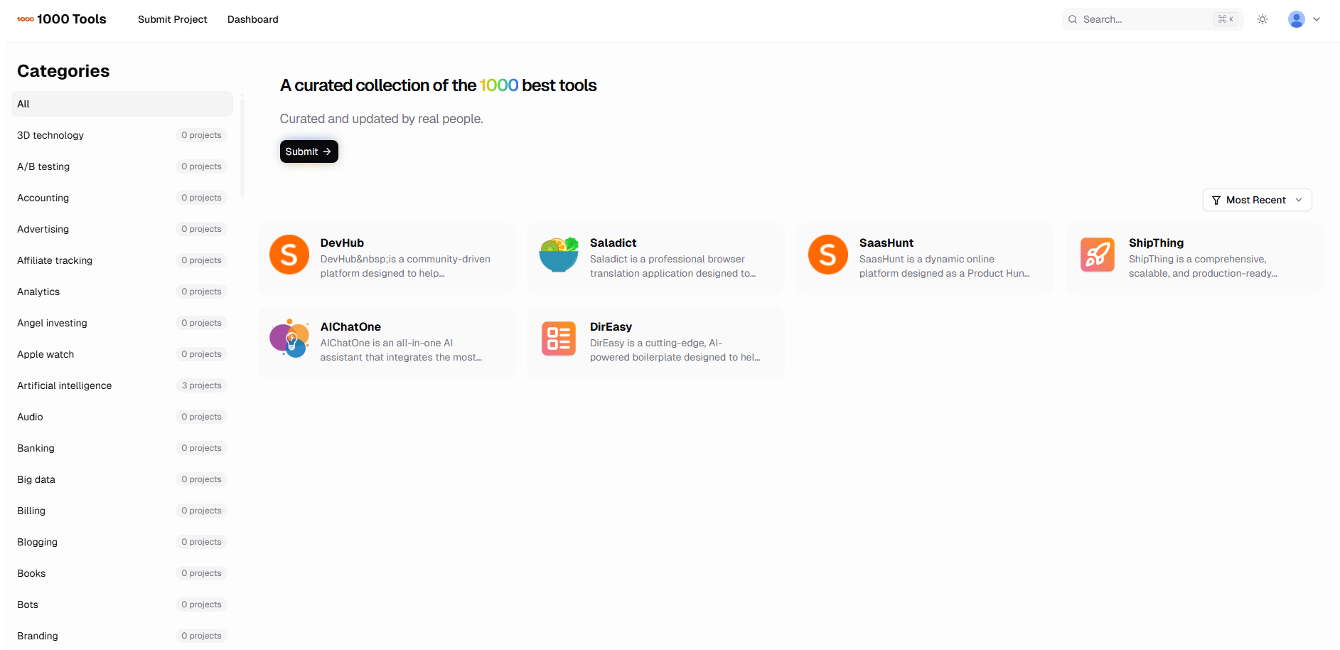 1000 Tools product screenshot