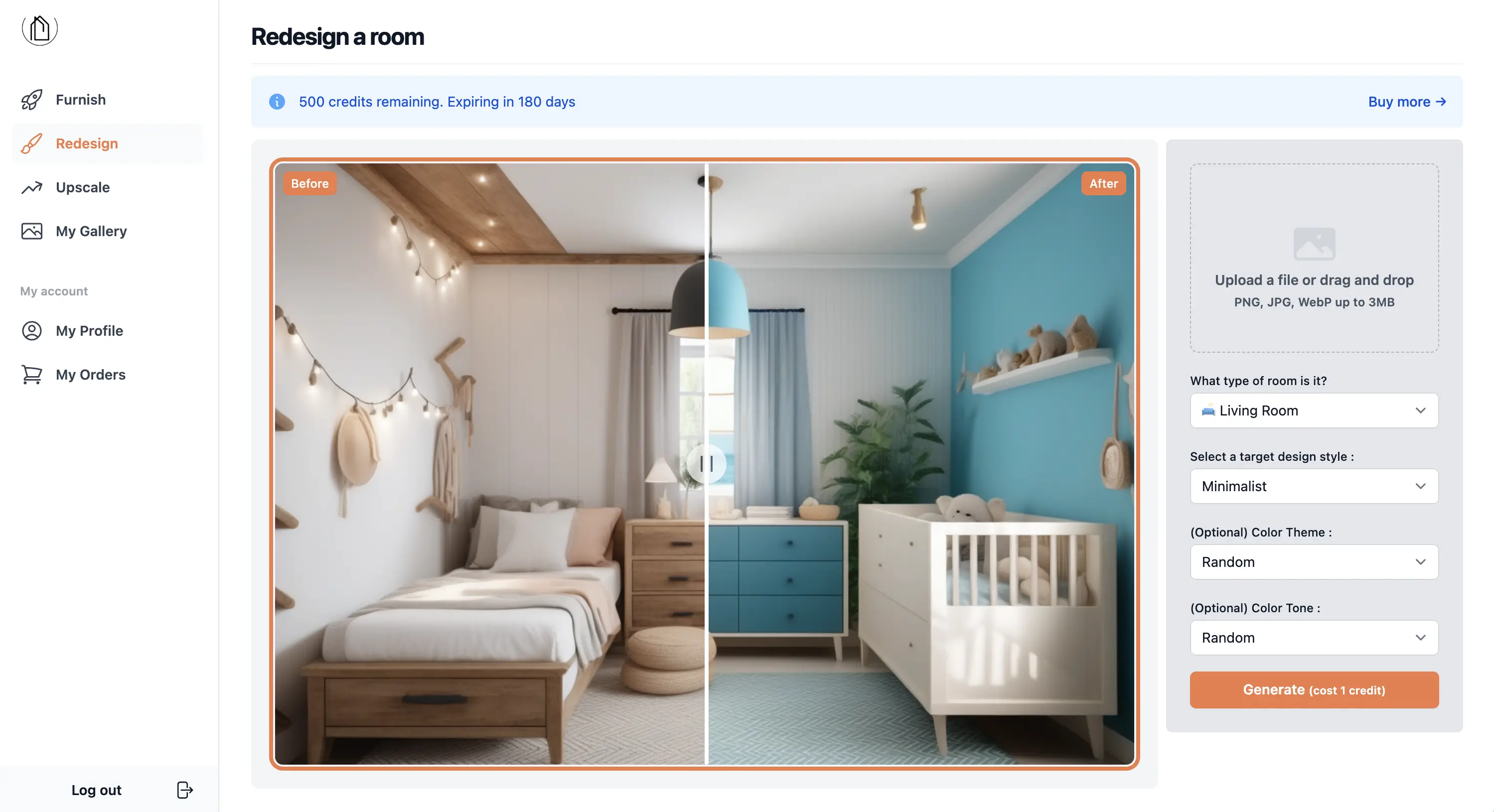 Interior Deco AI product screenshot
