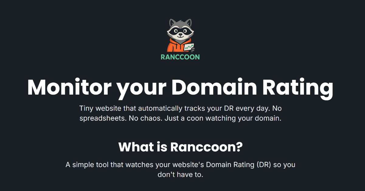 Ranccoon product screenshot