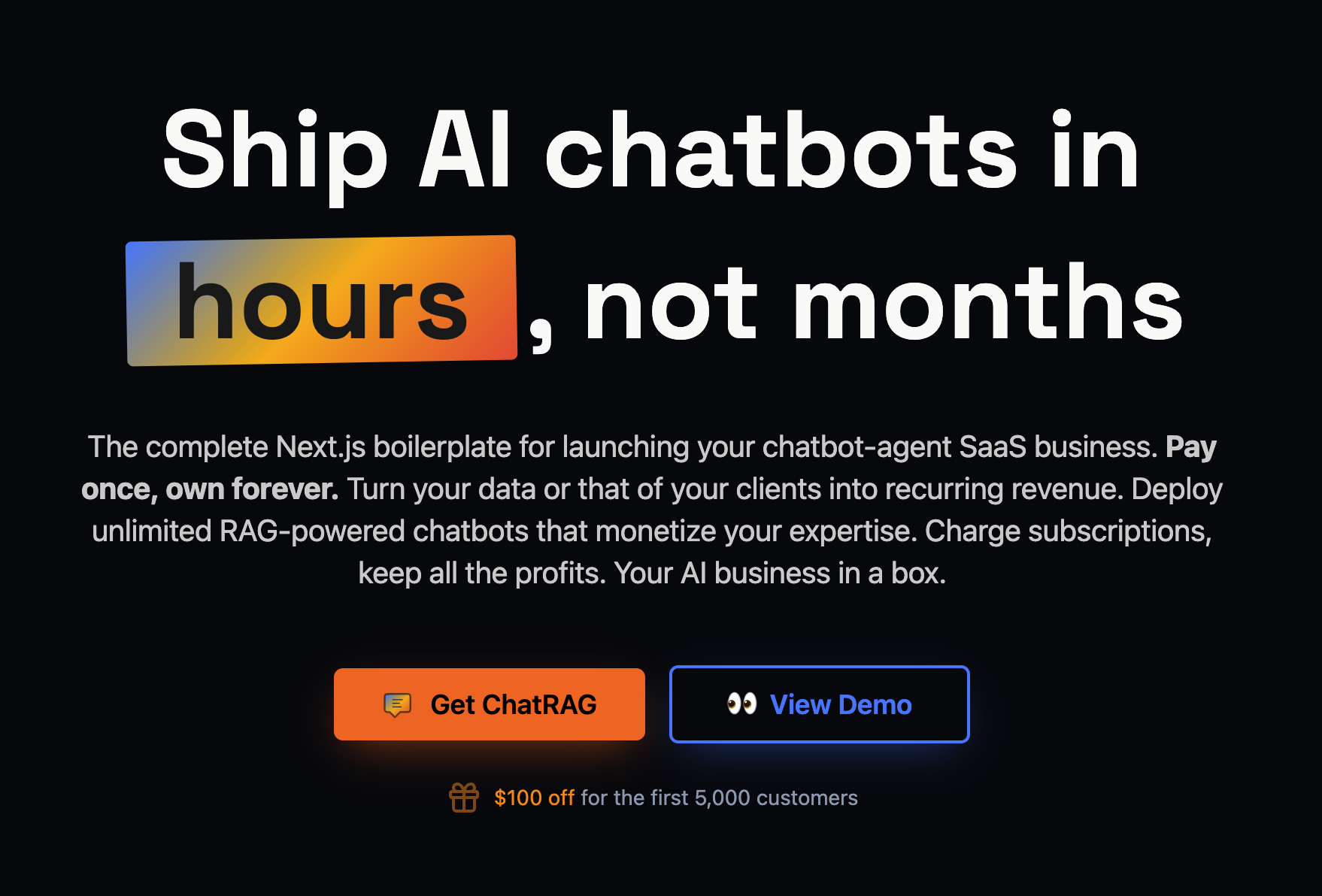 ChatRAG product screenshot
