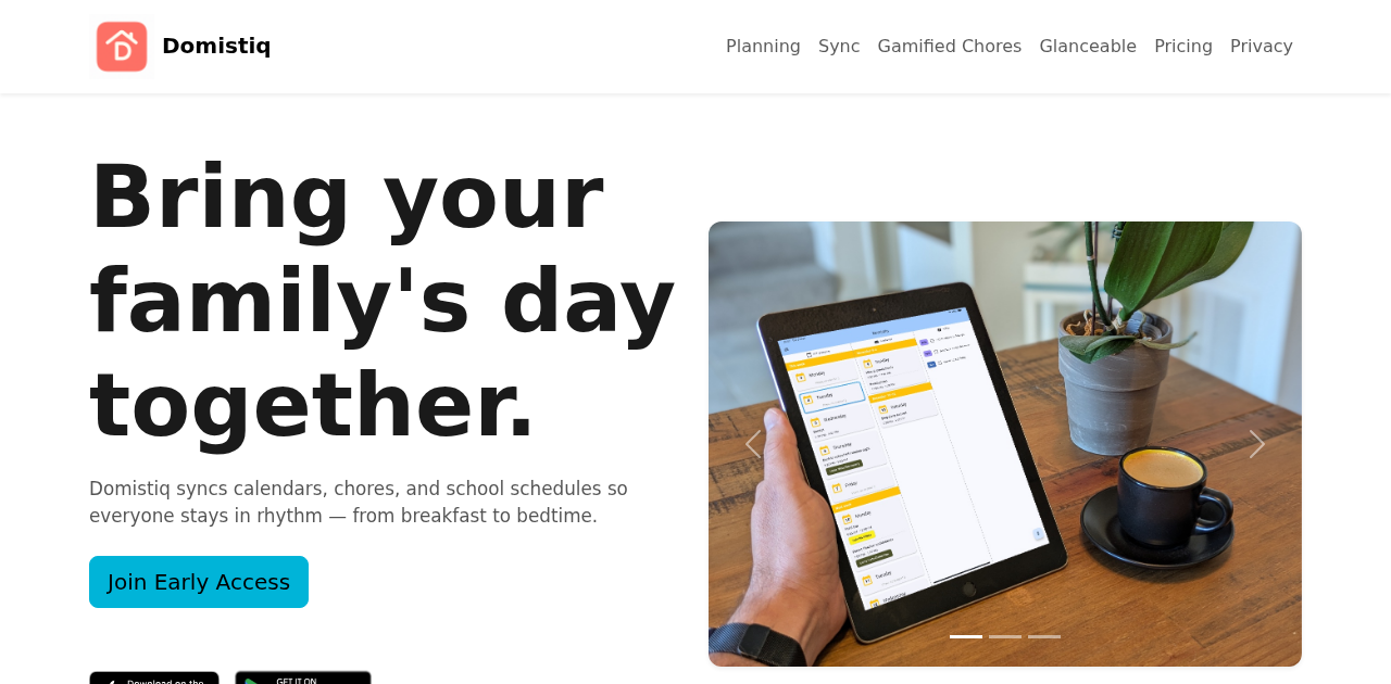 Domistiq product screenshot