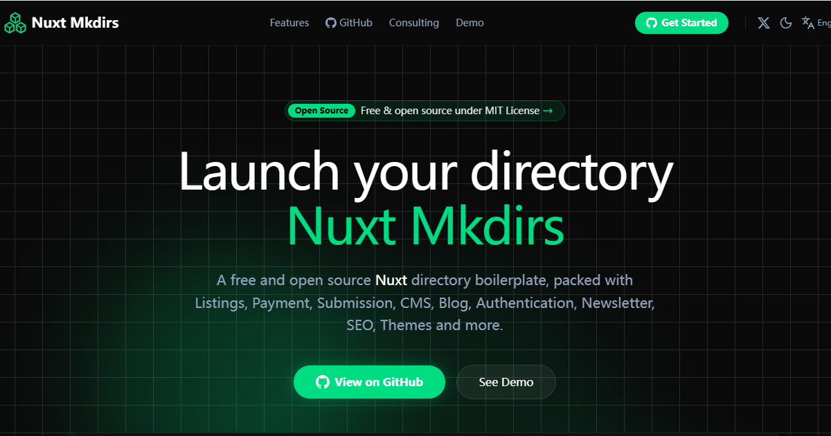 Nuxt Mkdirs product screenshot