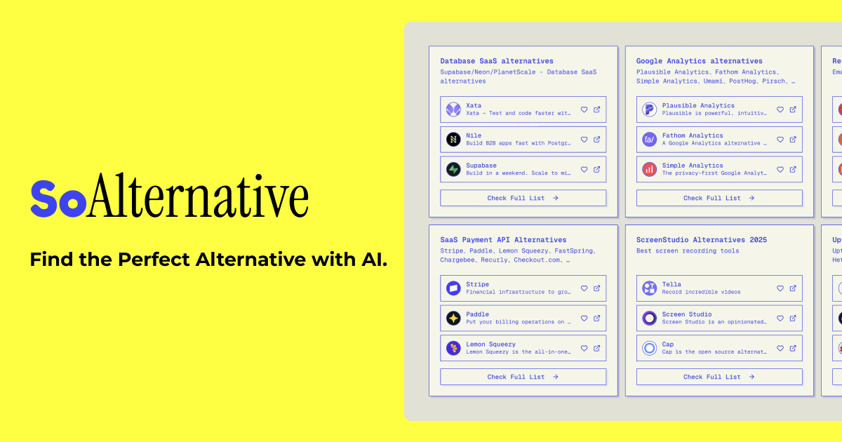soAlternative product screenshot