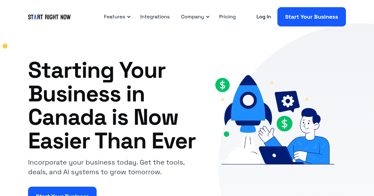 Start Right Now product screenshot