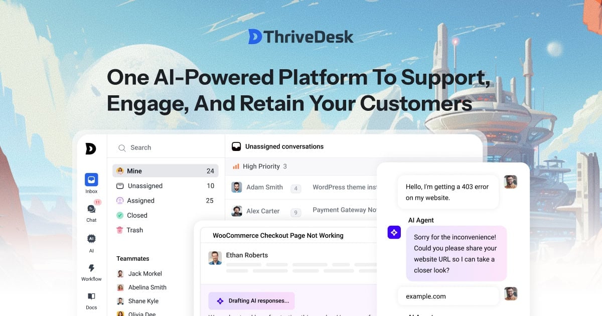 ThriveDesk product screenshot