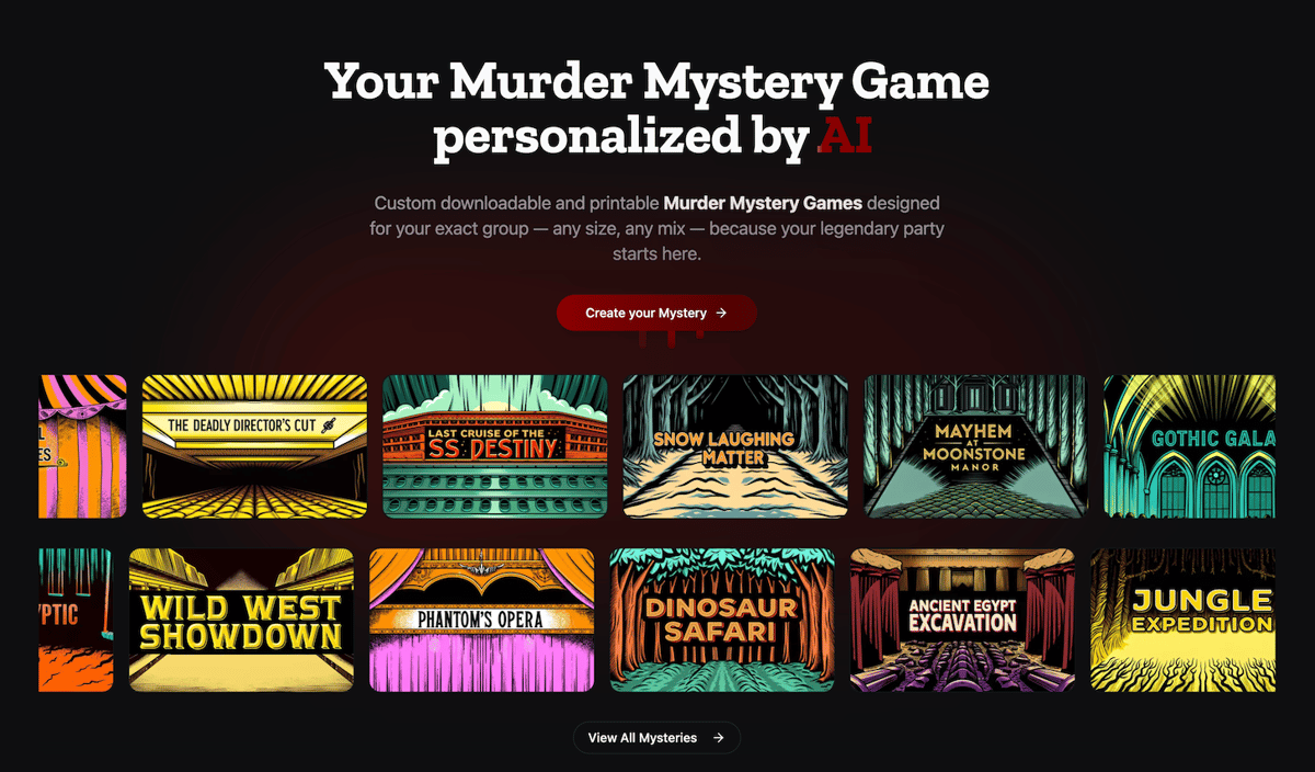 Murder Mystery Game product screenshot