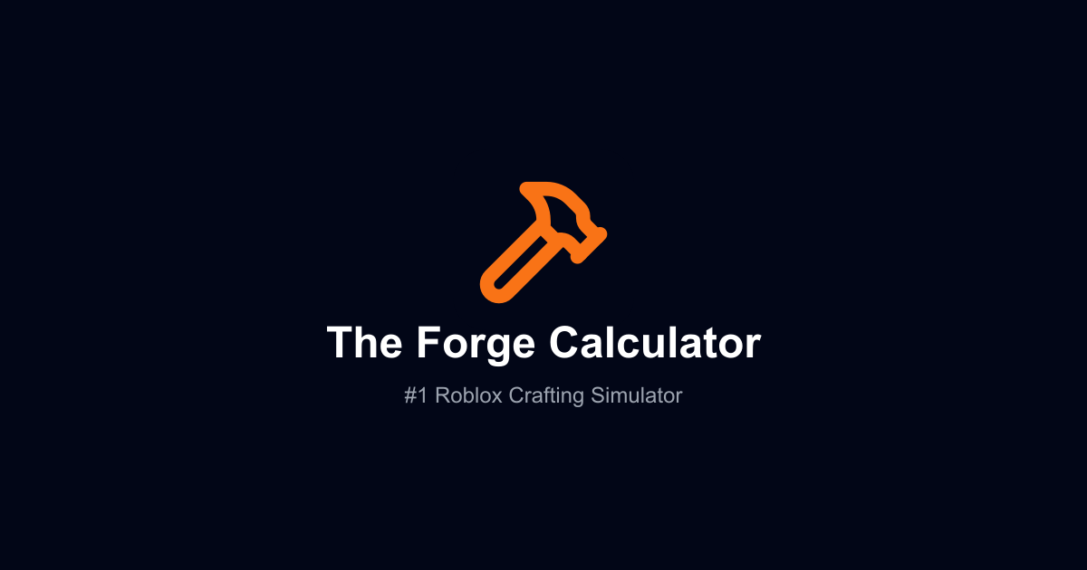 The Forge Calculator product screenshot