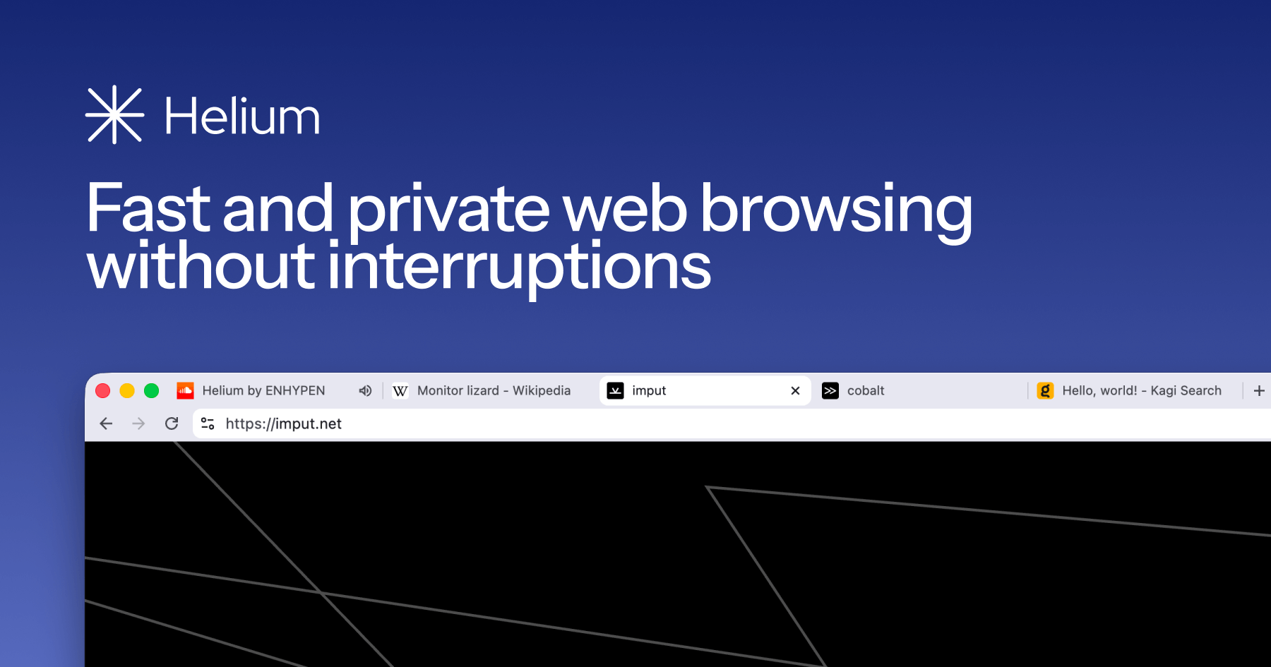 Helium Browser product screenshot