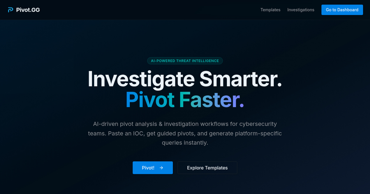 PivotGG product screenshot