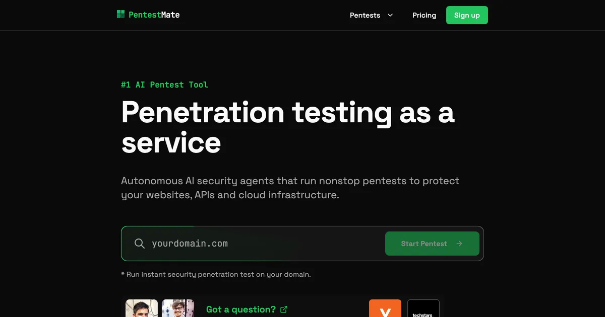 PentestMate product screenshot
