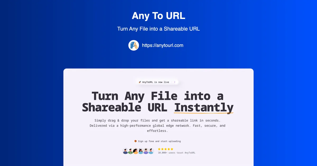AnyToURL product screenshot