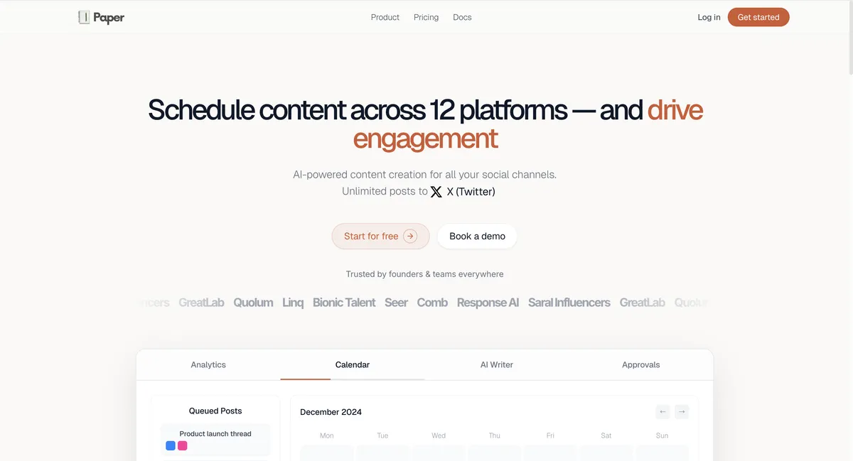 Paper product screenshot