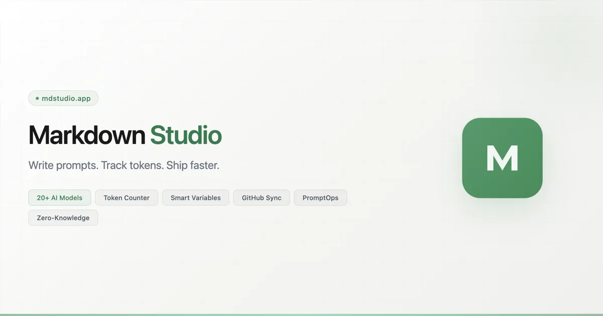 Markdown Studio product screenshot