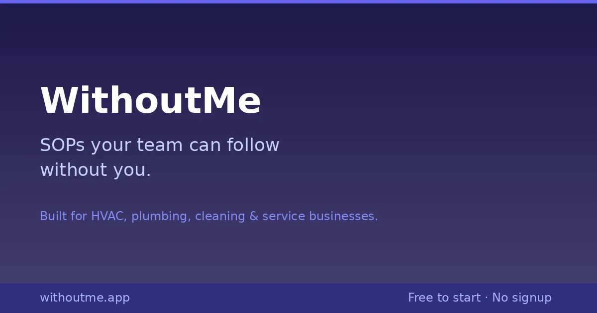 WithoutMe product screenshot