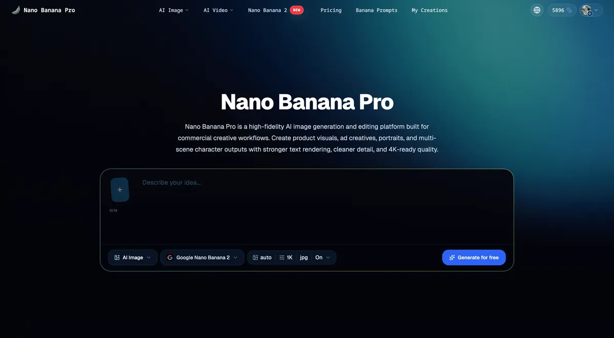Nano Banana 2 product screenshot