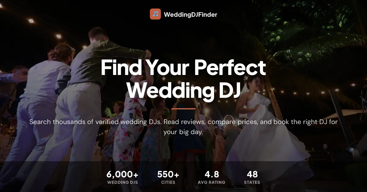 WeddingDJFinder product screenshot