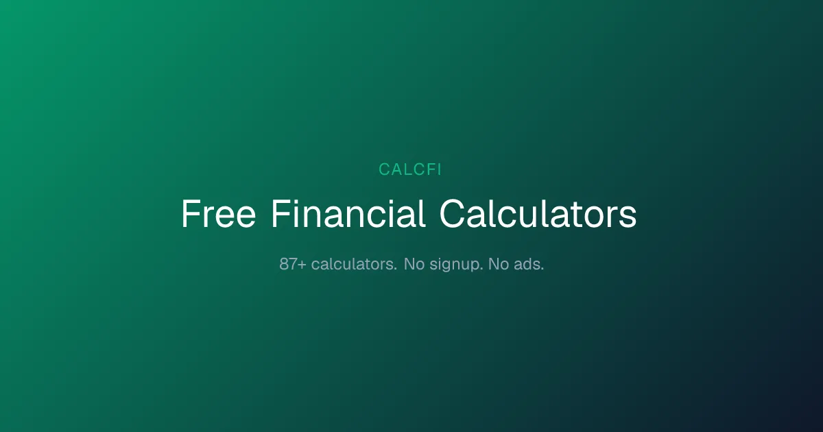 CalcFi product screenshot