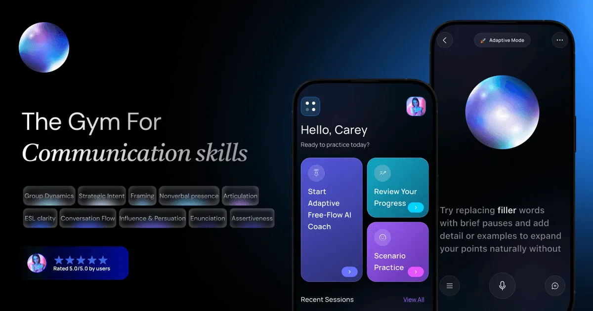 Conversly | AI Communication Coaching product screenshot