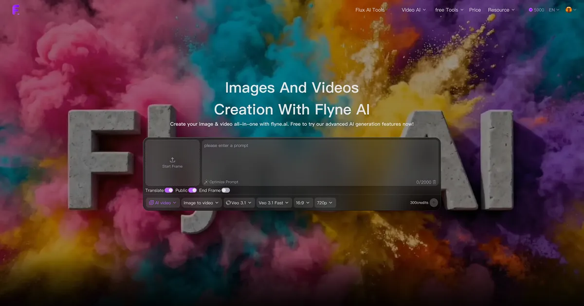 Flyne AI product screenshot
