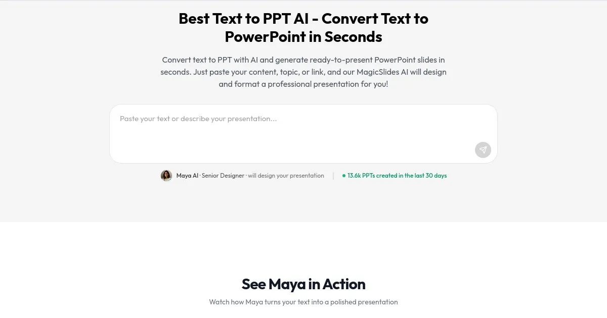 Text to PPT AI Converter product screenshot