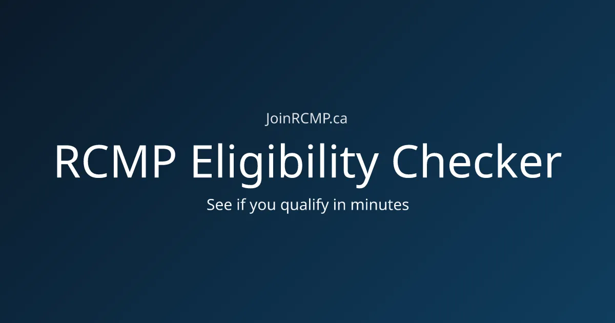 RCMP Eligibility Checker product screenshot
