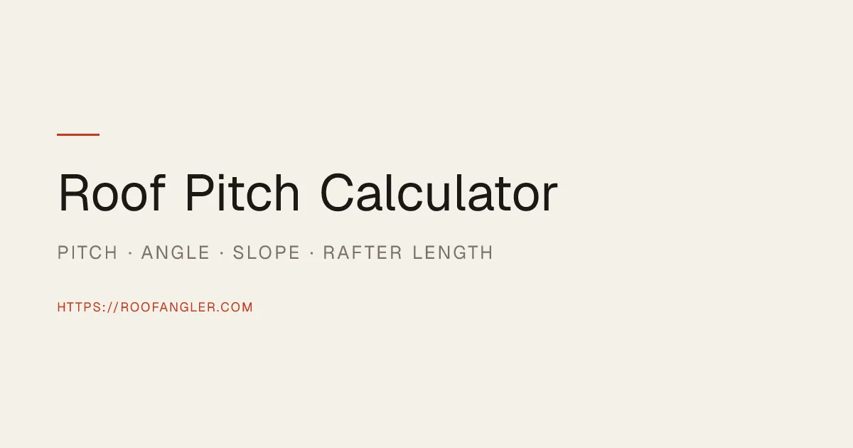 Roof Pitch Calculator product screenshot