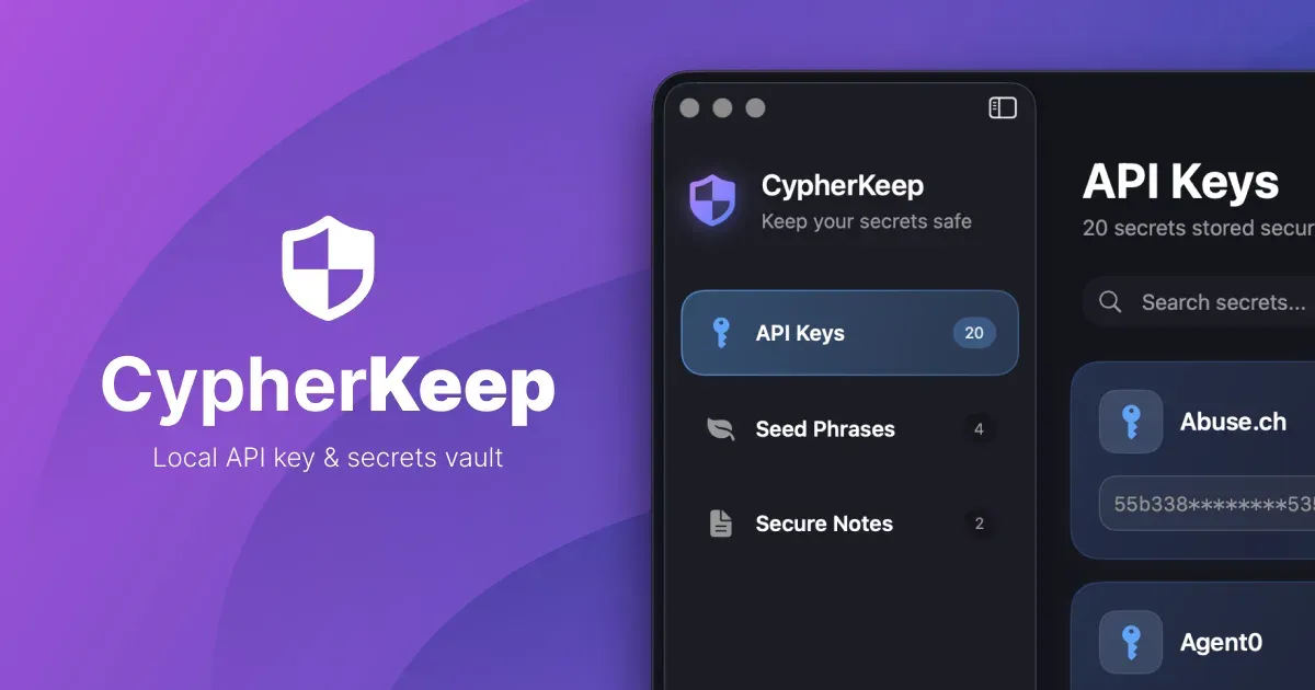 CypherKeep product screenshot