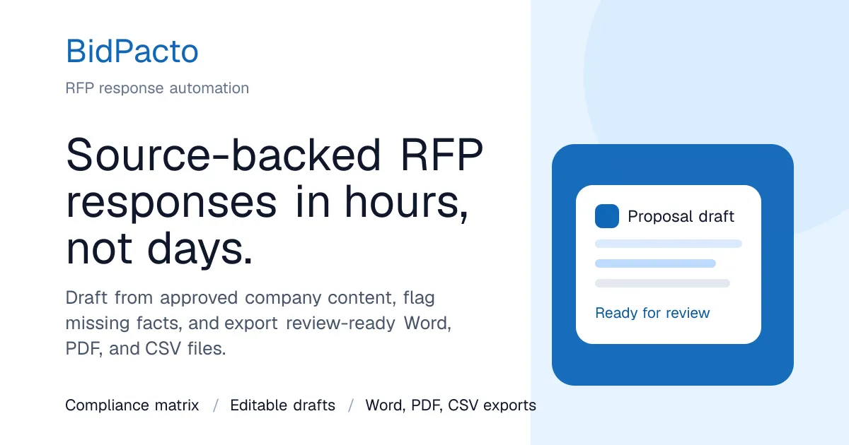 BidPacto product screenshot