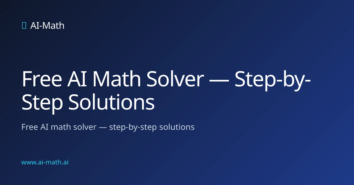 AI Math Solver product screenshot