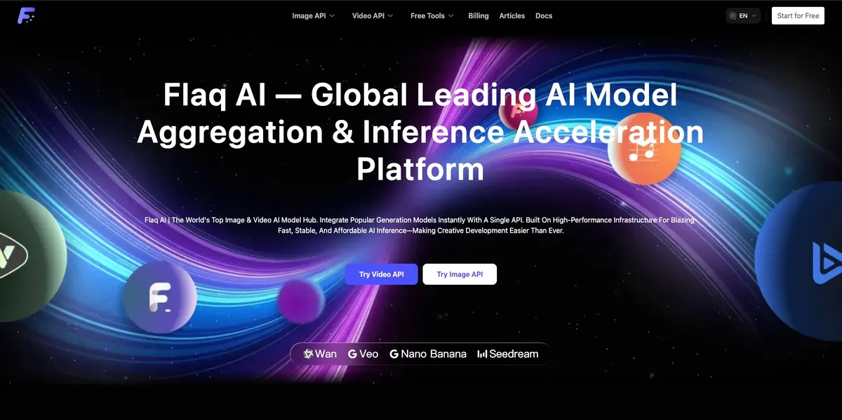 Flaq AI API Platform product screenshot