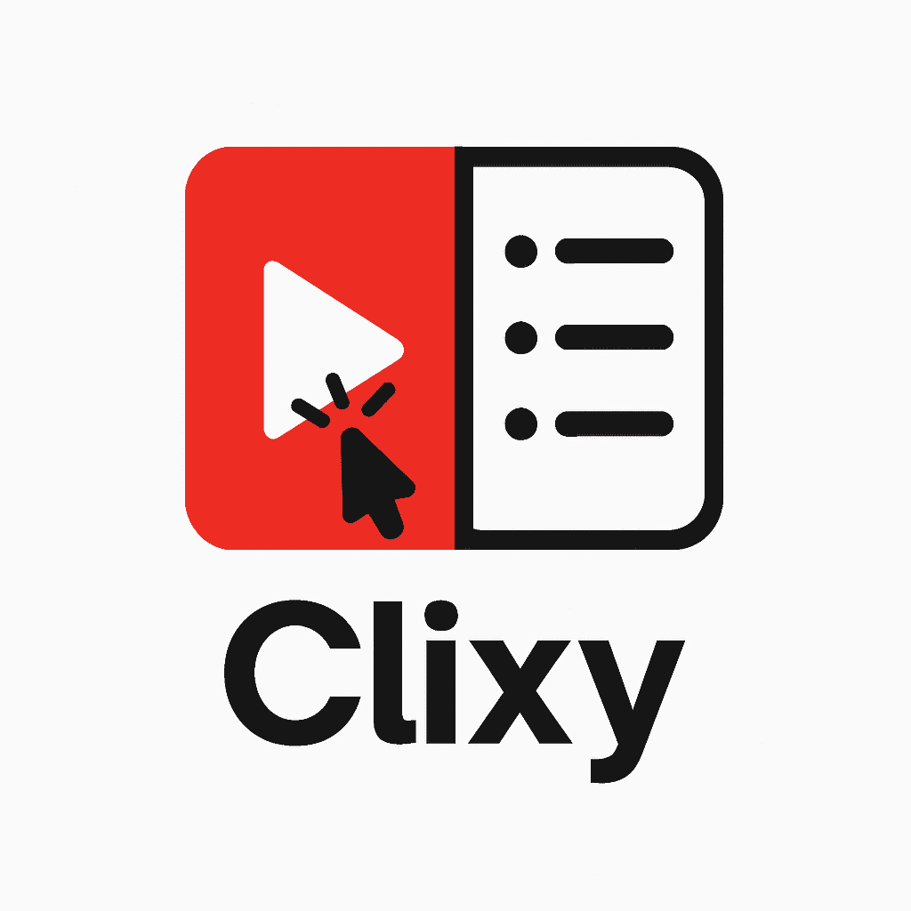 Clixy: AI-Powered YouTube Summaries Logo
