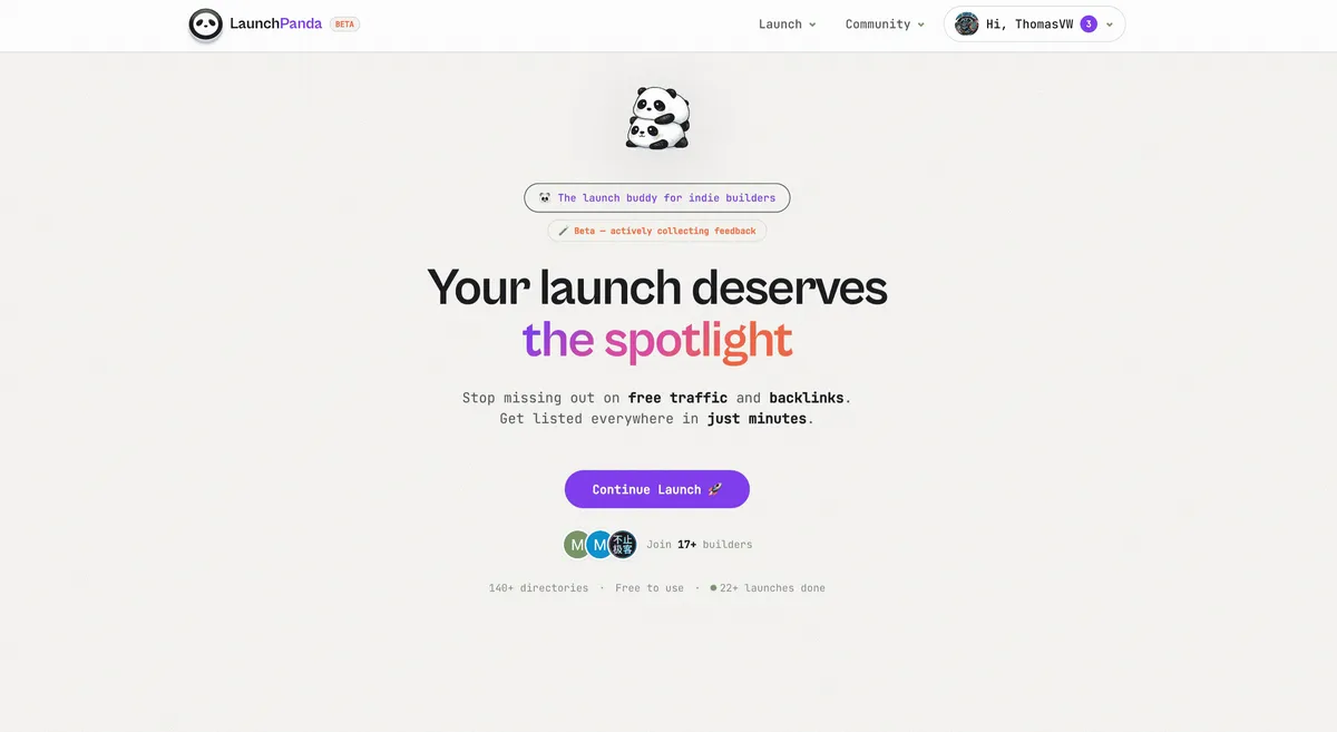 LaunchPanda product screenshot