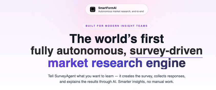 SurveyAgent product screenshot