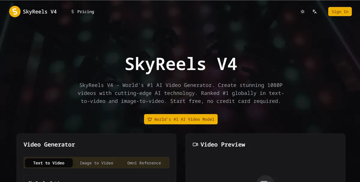 SkyReels V4 product screenshot