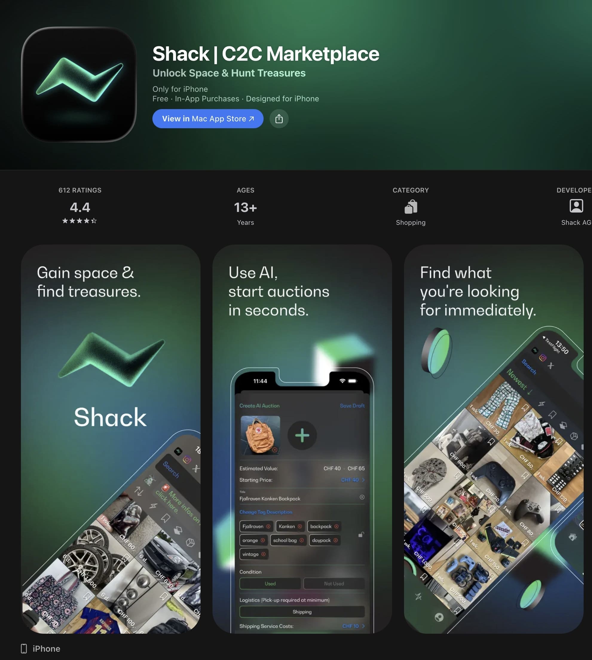 Shack product screenshot