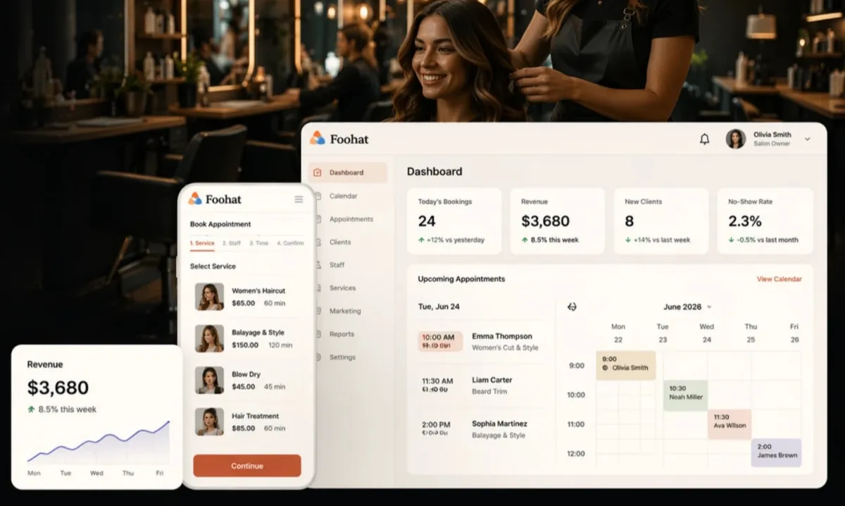 Foohat Salon Software product screenshot