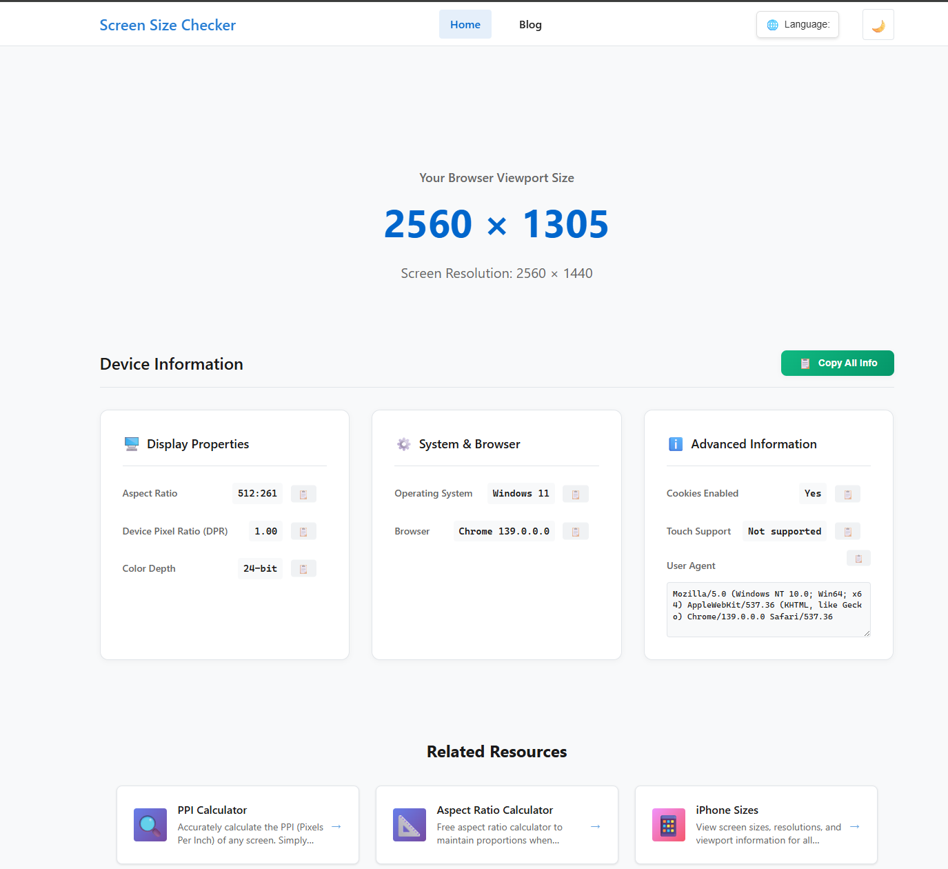 Screen Size Checker  - Product Image