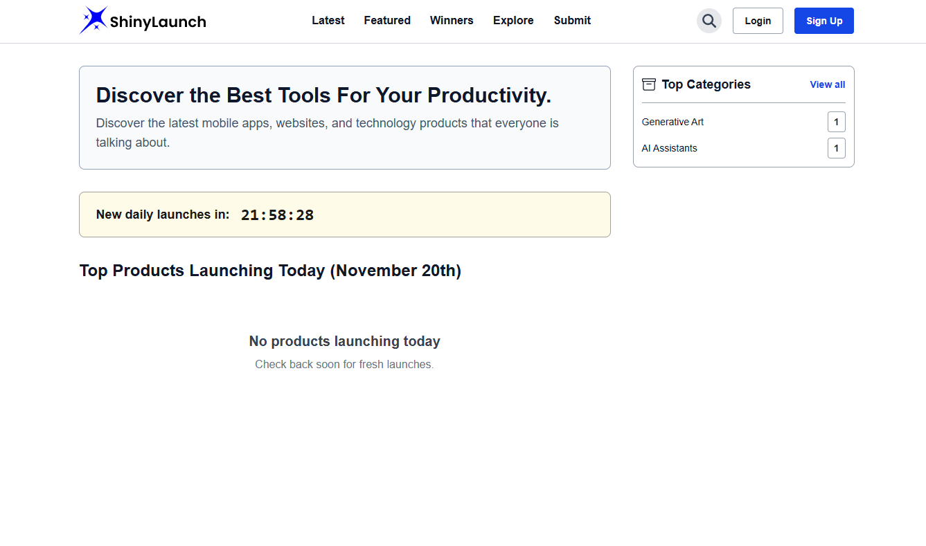 ShinyLaunch product screenshot